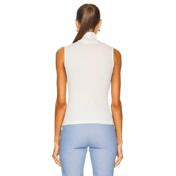 NEW ROSETTA GETTY sleevless cutout turtleneck top in mint - Picture 3 of 4